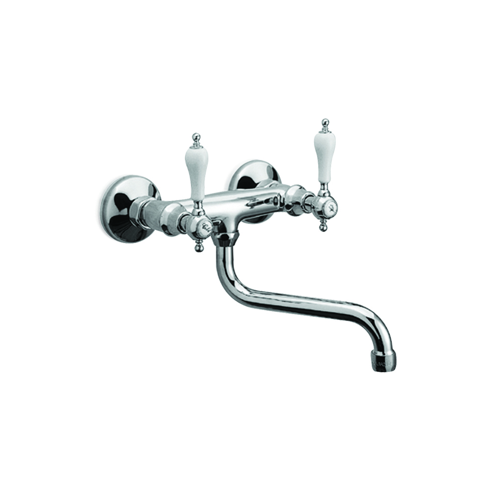 Single hole wall mounted faucet