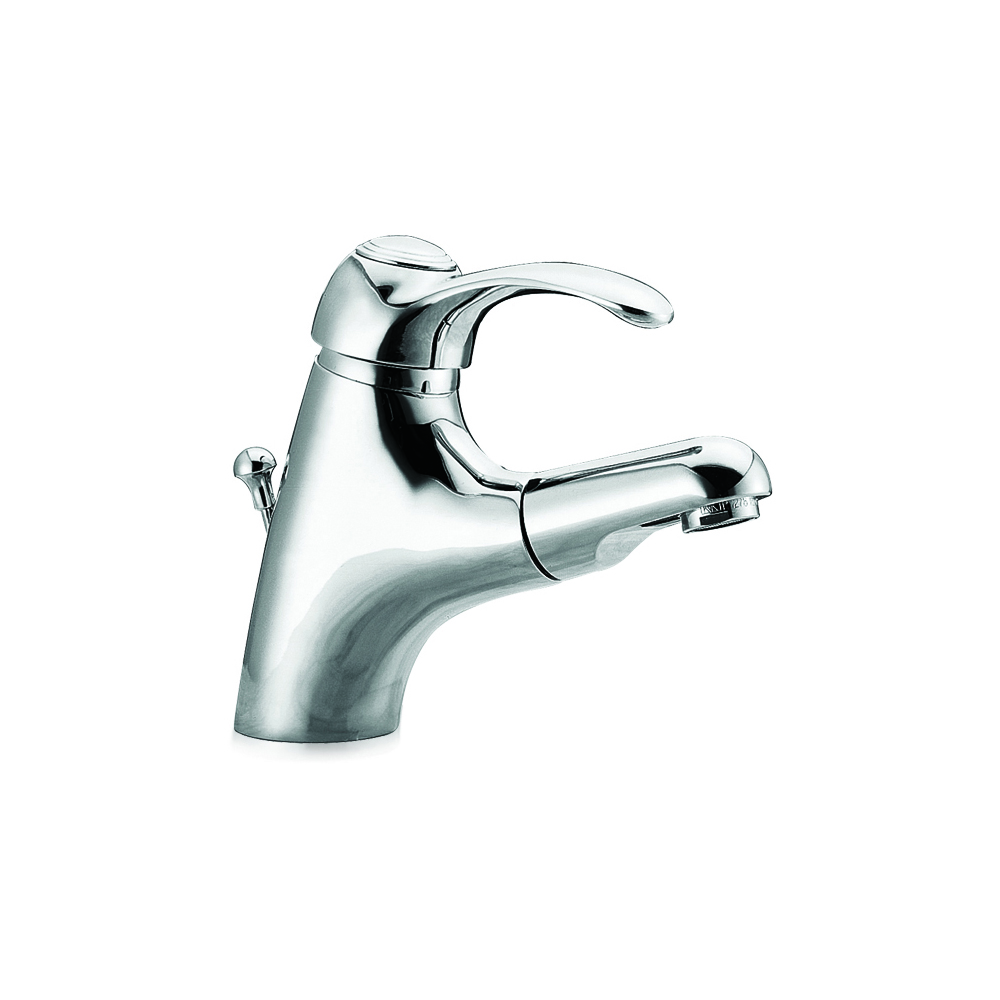 Basin mixer with pull-out spray