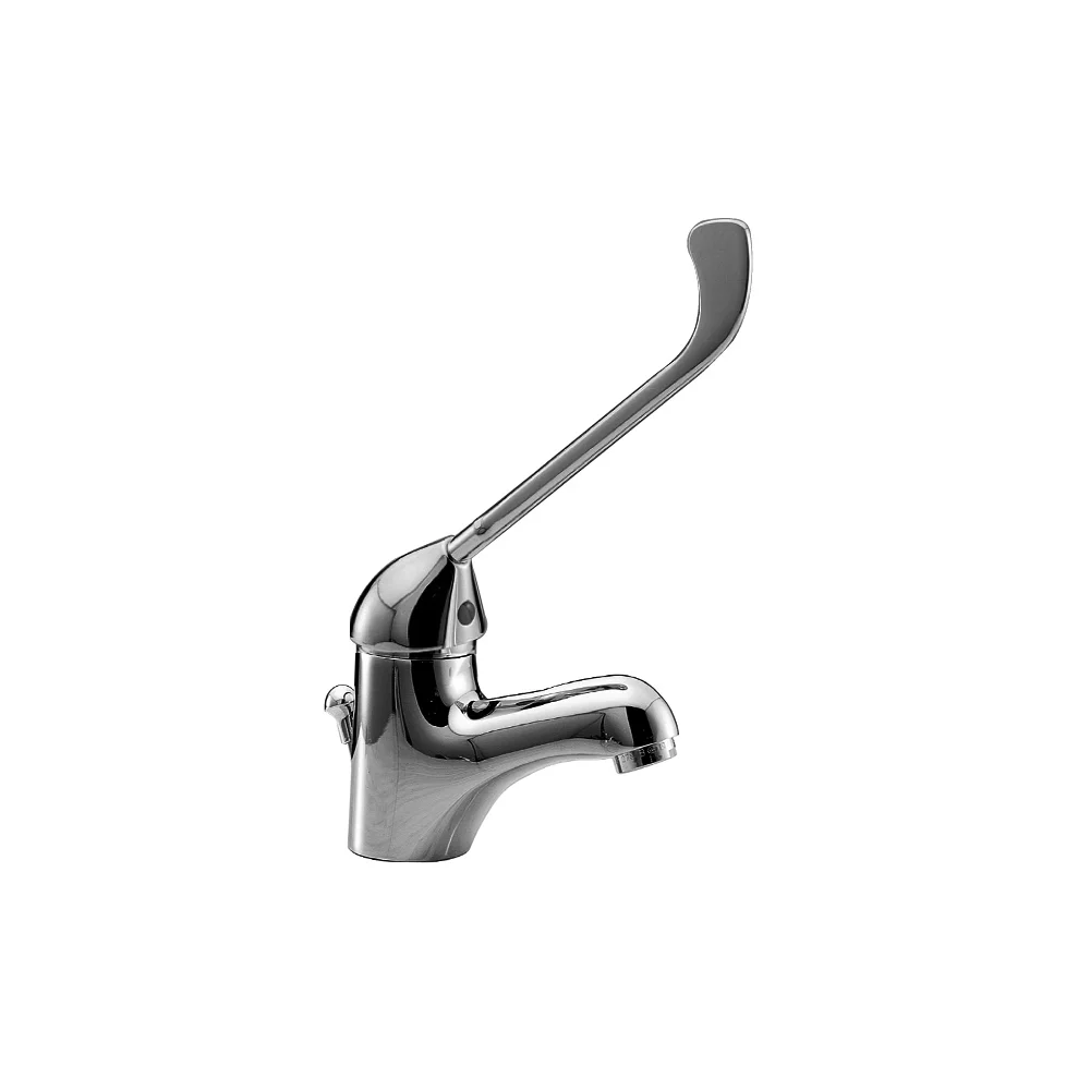 Basin mixer with clinical lever