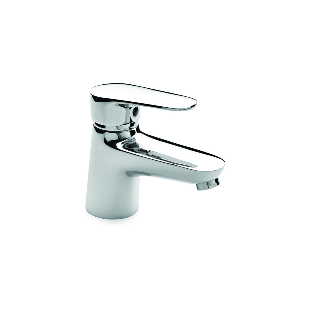 Single-handle bathroom faucet with pop-up waste