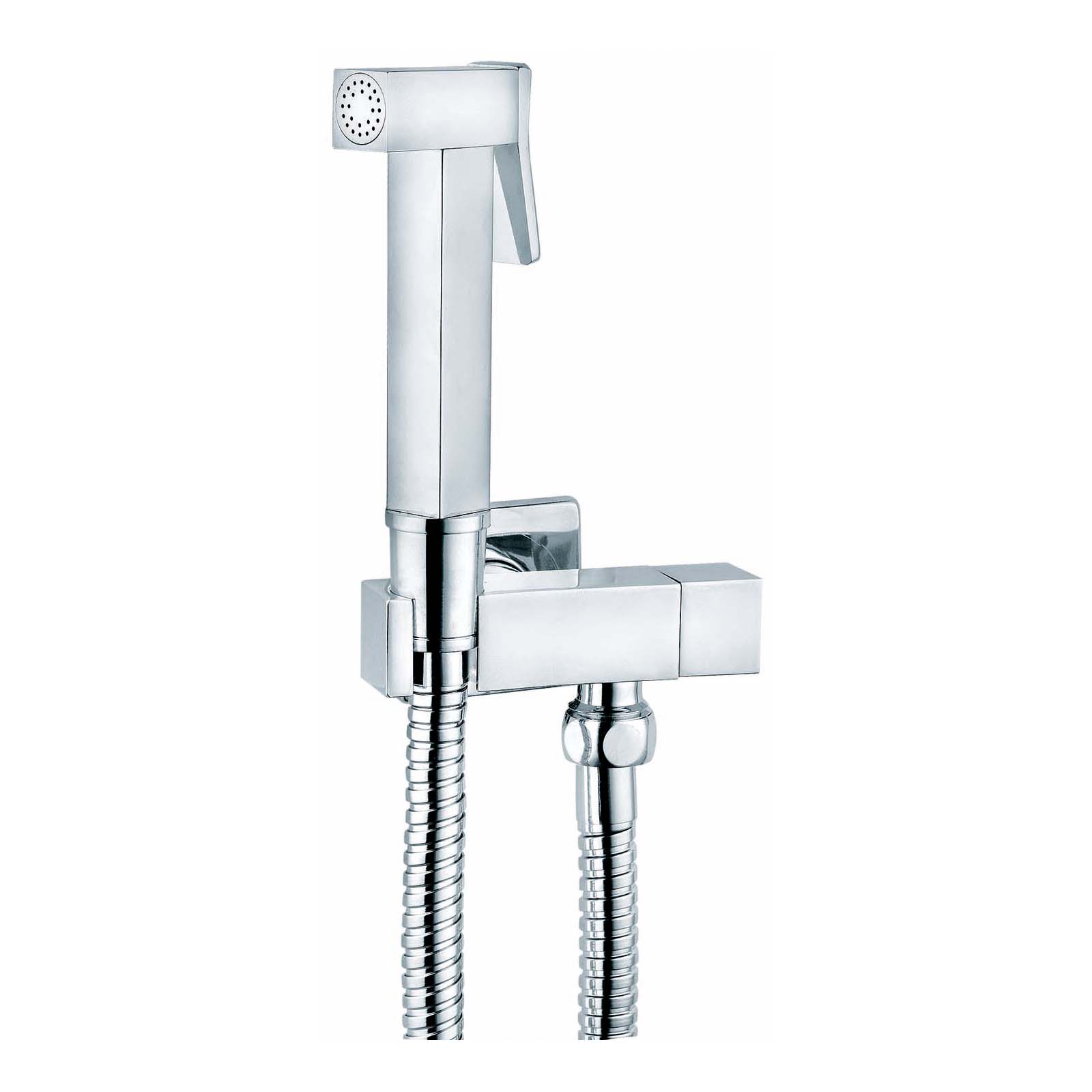 Hydrobrush kit complete with brass shower, 120 cm flexible hose and faucet