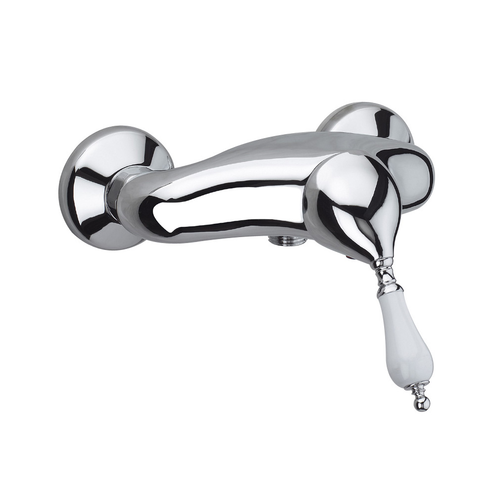 Single handle shower faucet with lower connection