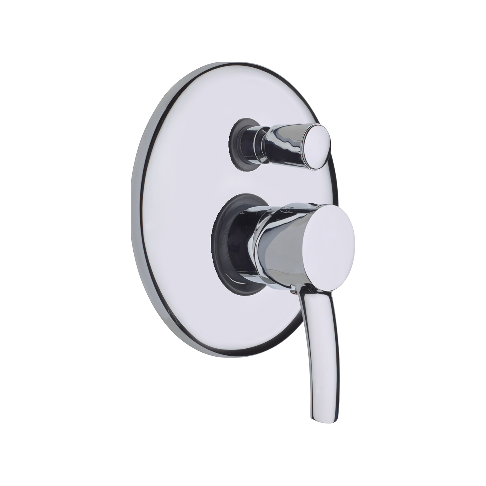 Built-in single control mixer for shower with diverter