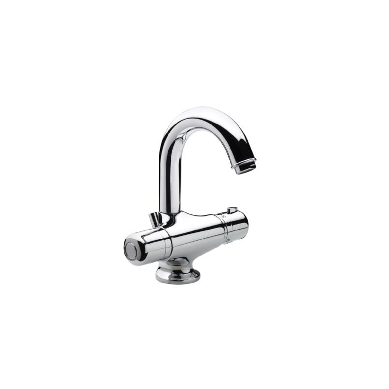Thermostatic mixer with swivel spout