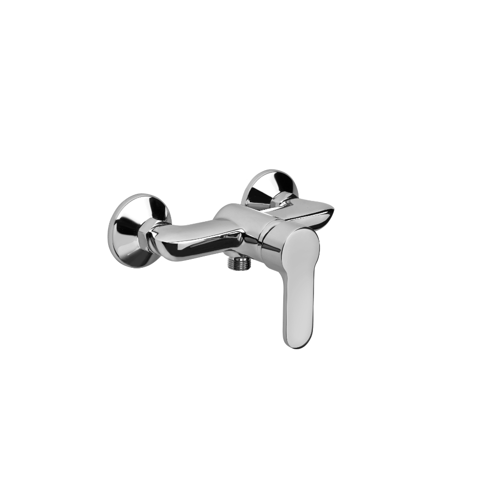 Single handle shower faucet with lower connection