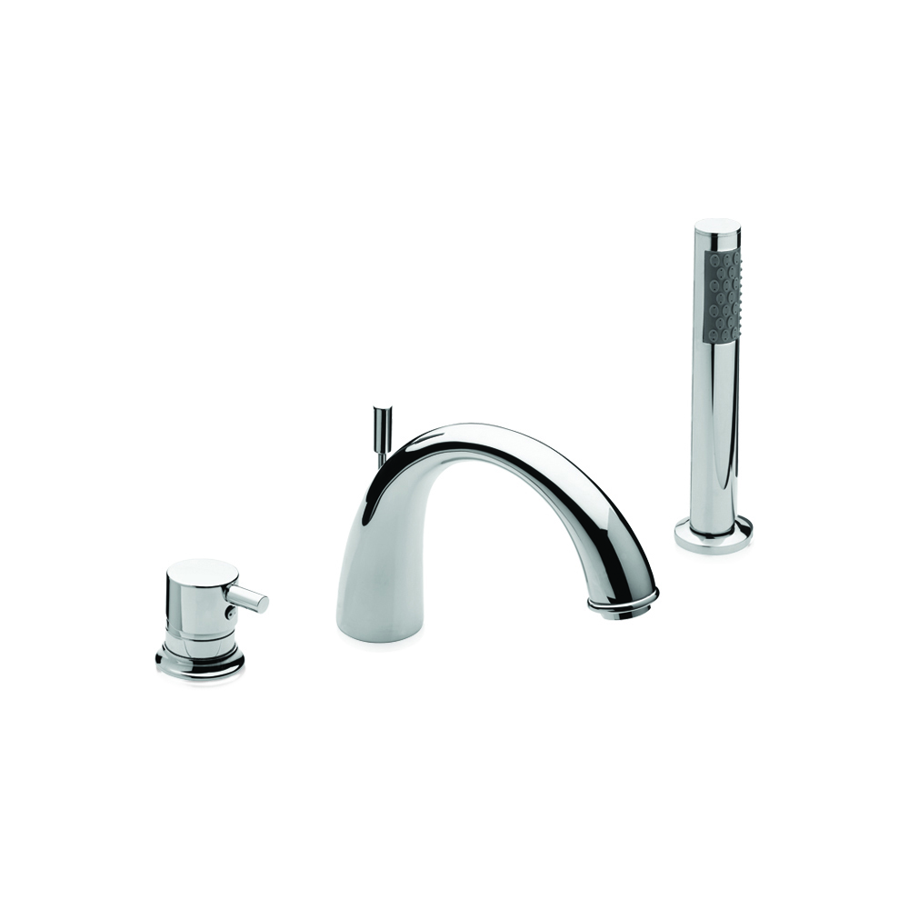 Bathtub mixer with diverter and shower kit