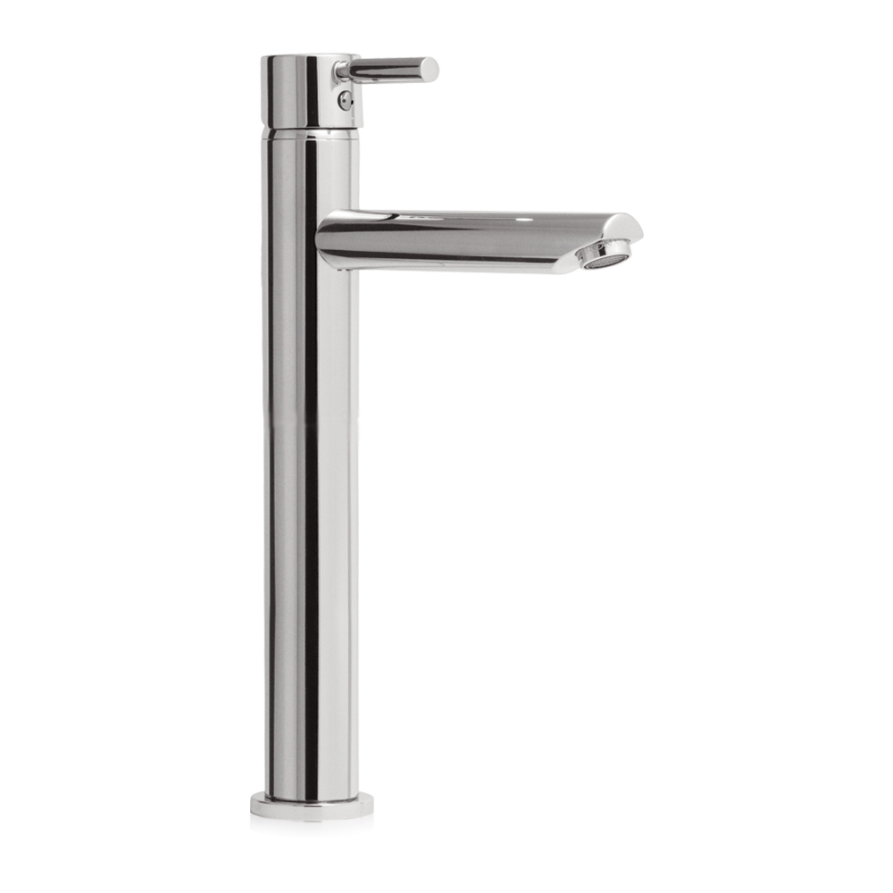 Tall basin mixer with long spout