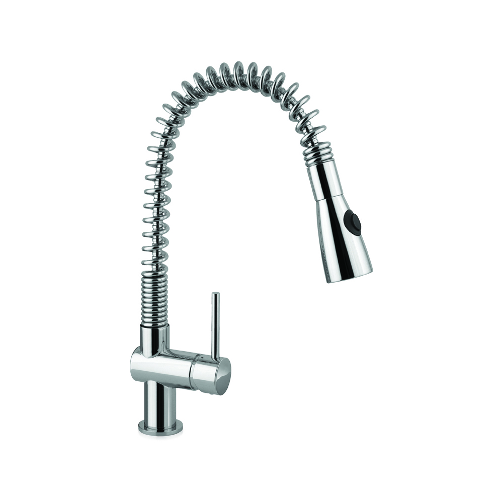 Kitchen faucet with 2 jets pull-out handshower