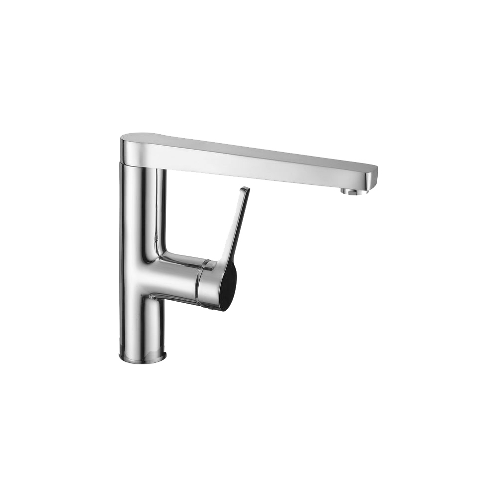 Sink mixer with side lever and swivel spout