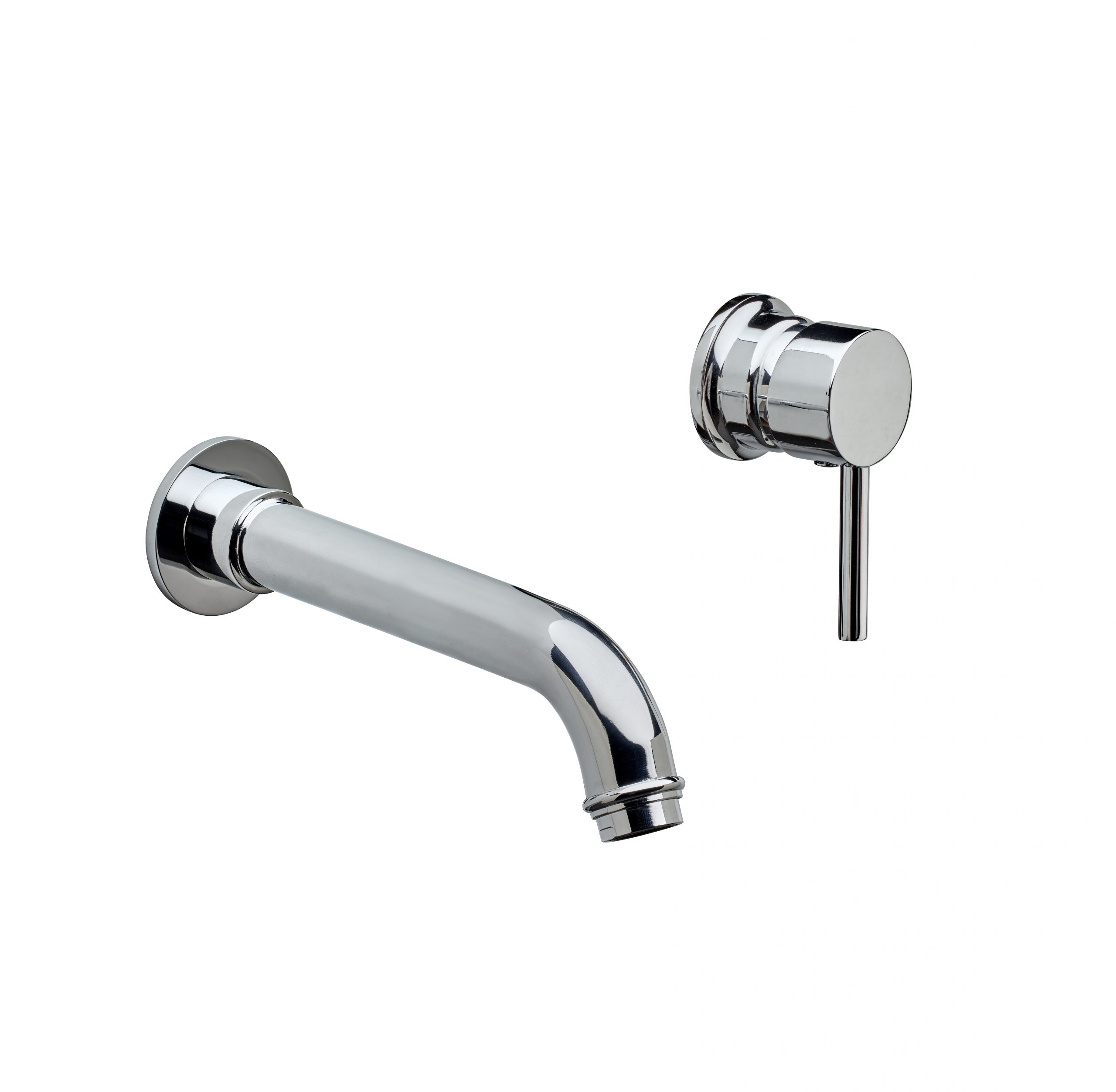 Built-in washbasin mixer with wall spout, without waste