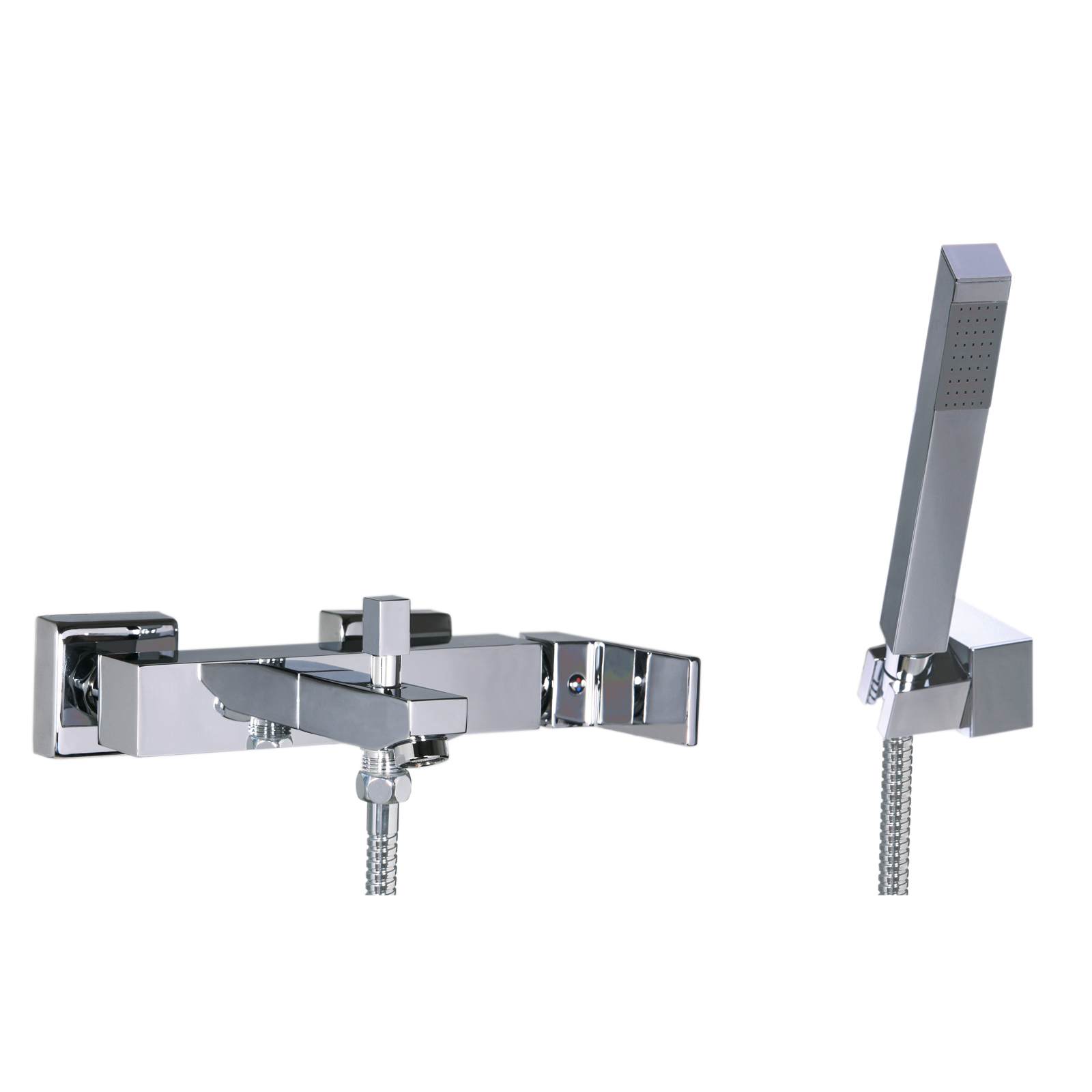 Single lever bathtub mixer with automatic diverter and shower kit