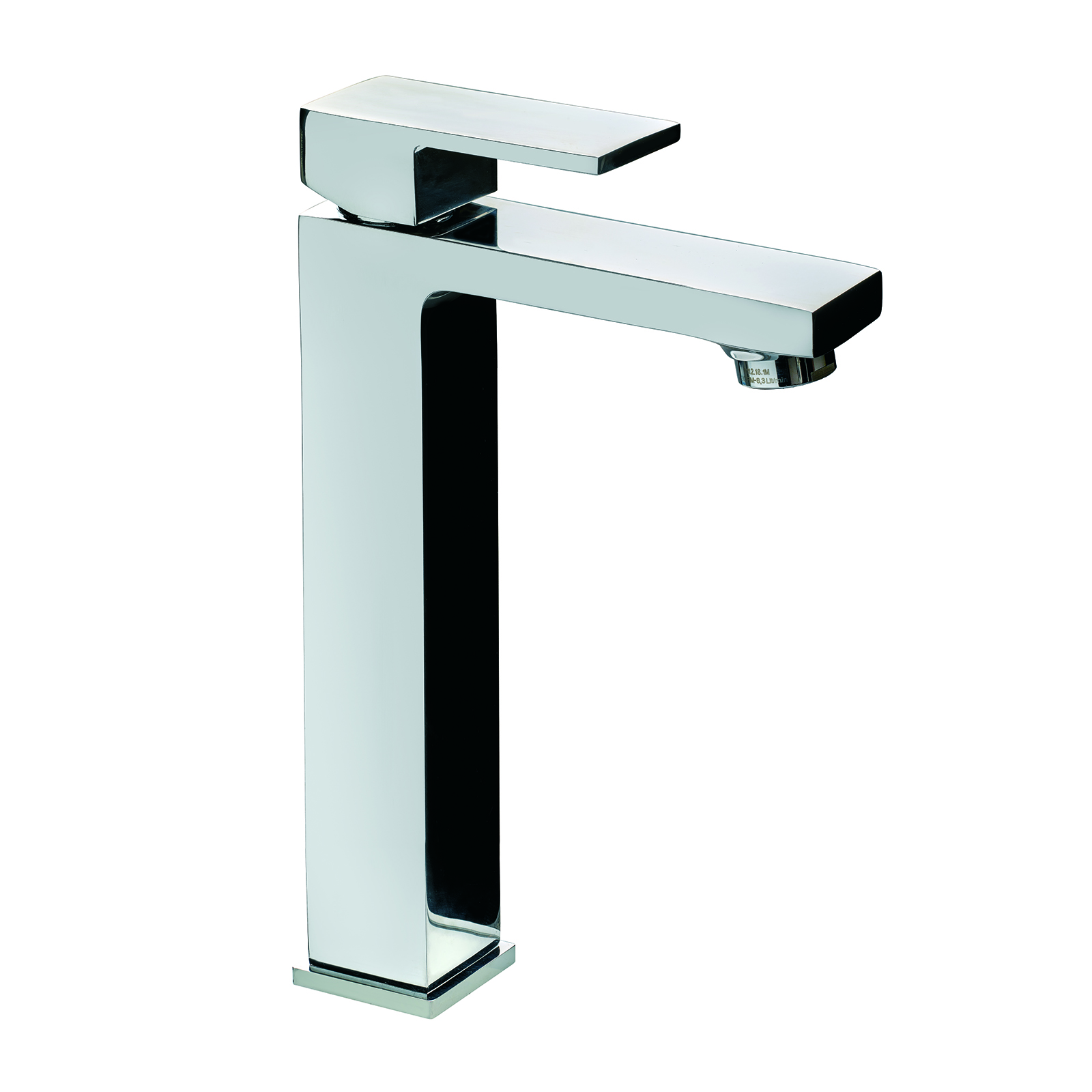 Tall single-control mixer for washbasin spout and CLICK-CLACK waste