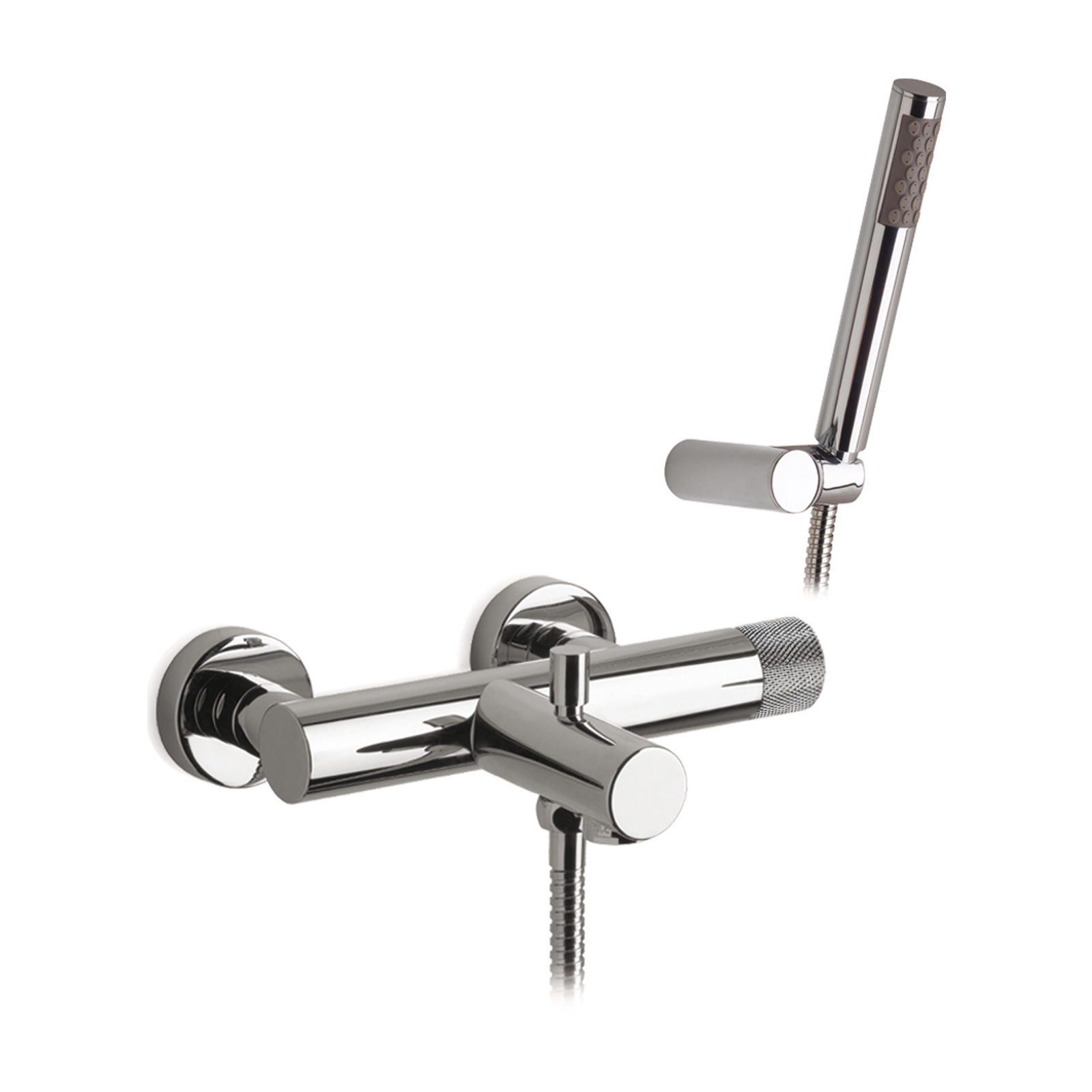 Single lever bathtub mixer with automatic diverter and shower kit